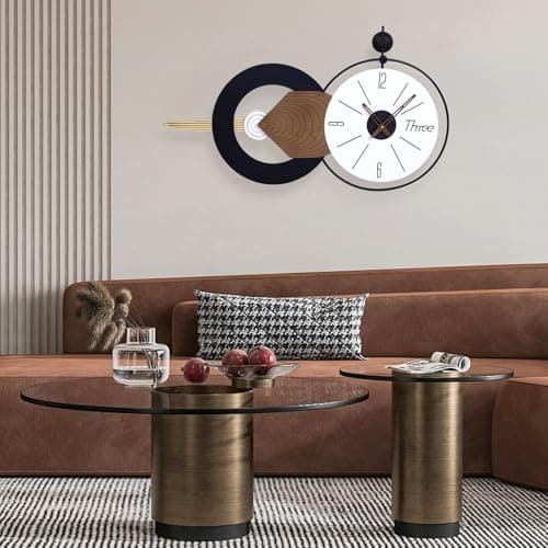 AXAORIRA 35x20 Inch Large Modern Wall Clock, Silent Quartz Movement Decorative Clocks for Living Room, Bedroom, Office - Ideal Gift for Home Decor Lovers - Thumbnail 4