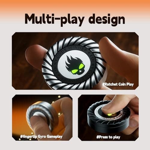 3-in-1 Metal Fidget Spinner for Adults & Teens - Heavy Duty EDC Stress Relief Toy with Silent R188 Bearing, Magnetic Haptic Slider & Clicker - Modular Office Desk Toy for ADHD Focus & Anxiety - Thumbnail 2