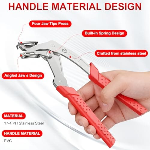 Car Clip Pliers, Clip Removal Tool with Spring-Loaded Lever for Auto Trim & Fastener Removal, Easily Remove Fasteners, Clips, and Rivets, Damage-Free Interior & Exterior Disassembly Tool - Thumbnail 4