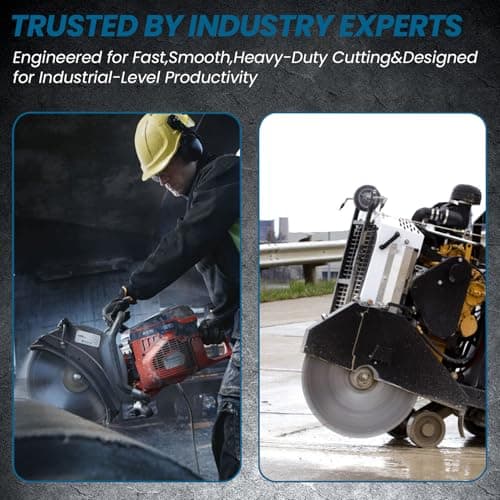 RHAPSODY 16 Inch Laser Welded Diamond Concrete Saw Blade, Segmented Premium Diamond Blade General Purpose Dry/Wet Cutting Concrete, Reinforced Concrete, Masonry, Brick, Block,1"-20mm Arbor - Thumbnail 6