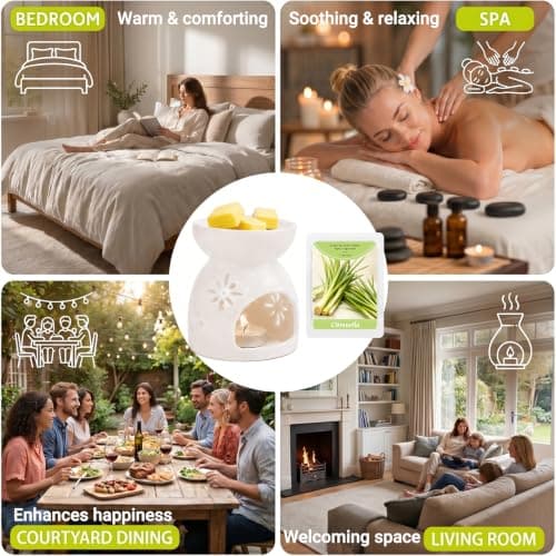 SCENTORINI Wax Melts, Citronella Scent, Summer Scented Wax Cubes Strong Scent, Lemongrass Scentsy Soy Wax Melts Tarts for Wax Warmer Home Fragrance - 6 Pack - Thumbnail 6