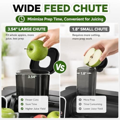 WETIE Cold Press Juicer, 3-in-1 Juicer Machines with 99% High Juice Yield - Thumbnail 5