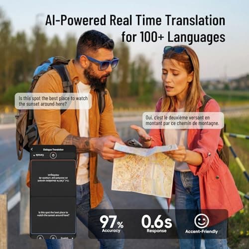 AICUDDO 2026 AI Smart Glasses with Camera, 8MP HD Lens 1080P Video Recording Glasses, ChatGPT AI Assistant Real-Time Translation Open-Ear Audio Camera Glasses for Men Women Vlog Travel Work Meetings - Thumbnail 4