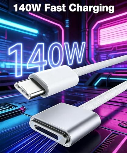 USB-C to Magnetic 3 Cable 6.6FT, 140W MacBook Air Charger Magnetic Fast Charging, MacBook Charger Magnetic Connector for MacBook Air 13"/15" (2022-25) & Pro 14"/16" (2021-25) for M4/M3/M2 - Thumbnail 3