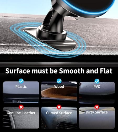 BHHB for iPhone 17 Magsafe Car Mount Charger, [2026 New] 15W 2in1 Magnetic Wireless Car Charger, fits for Magsafe Car Charger, Vent/Dashboard Phone Holder Mount for iPhone 17 16 15 14 13 12 Series - Thumbnail 5