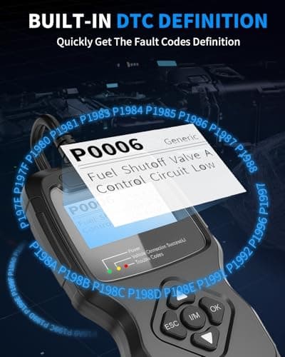Car OBD2 Scanner, OBD2 Scanner Diagnostic Code Reader Tool with I/M Readiness, Data Stream, Battery Tester, Check Engine Light with Reset, OBDII/EOBD Car Diagnostic Scanner for All Vehicles After 1996 - Thumbnail 6