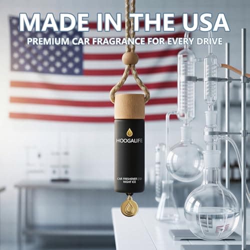 HOOGALIFE Car Air Freshener 2 Pack, Night ICE Hanging Diffuser, 45+ Days Long Lasting Scent, Refillable Bottle, Odor Control for Auto Interior, Made in USA - Thumbnail 4