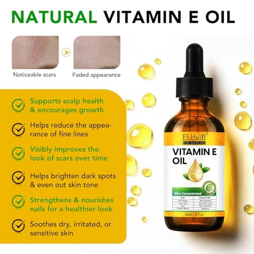 ELBBUB Premium Vitamin E Oil - Ultra Concentrated - Moisturizes, Improves Appearance of Scars & Stretch Marks, Skin Hydration - for Face, Body, Hair, and Nails - Thumbnail 5