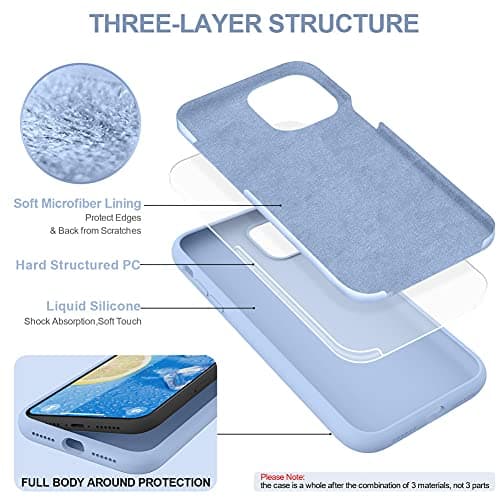 TISOOG for iPhone 11 Case [Cute Dragon Scale Series] Anti-Scratch Microfiber Liner, Shock Absorption Gel Rubber, Liquid Silicone Full Body Drop Protection Case for iPhone 11 - Light Blue - Thumbnail 4