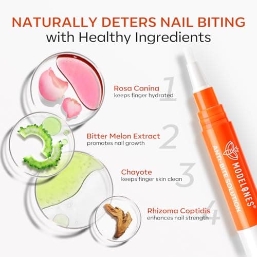 modelones Nail Biting Prevention for Kids Quick Dry Nail Biting Pen Thumb Sucking Deterrent Bitter No Bite Nail Polish for Nail Care Stop Biting Nails 0.48 fl oz - Thumbnail 5