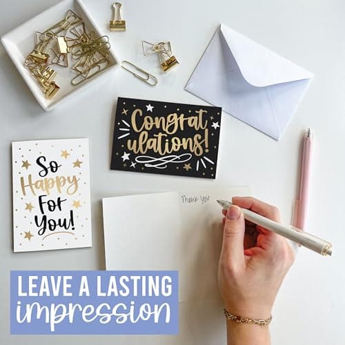 Hadley Designs Congratulations Cards with Envelopes -54 Graduation Cards 2026 Grad Card Bulk Congrats Card, Blank Greeting Notecard For Kindergarten Middle School & College Graduates, Designed in USA - Thumbnail 6