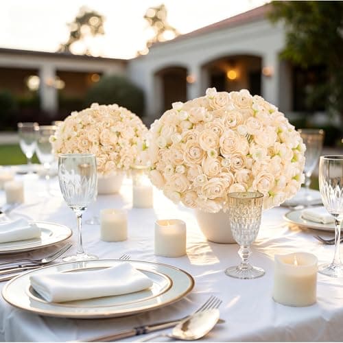 U'Artlines Ranunculus Artificial Flower, 40 Pcs Mini Ranunculus Bulk Flowers for DIY Bouquet Home Office Centerpieces Arrangements Bridal Shower Wedding Decorations Creamy - Thumbnail 4