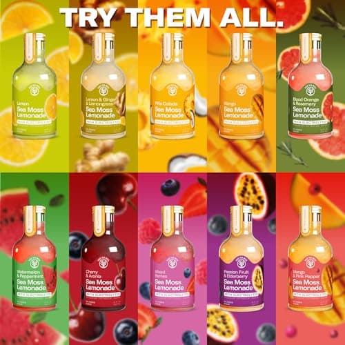 Blood Orange Rosemary Sea Moss Electrolyte Lemonade – Citrus Herbal Hydration Drink – Sea Moss & Electrolytes – 4 x 12 fl oz Bottles – Made in USA - Thumbnail 6