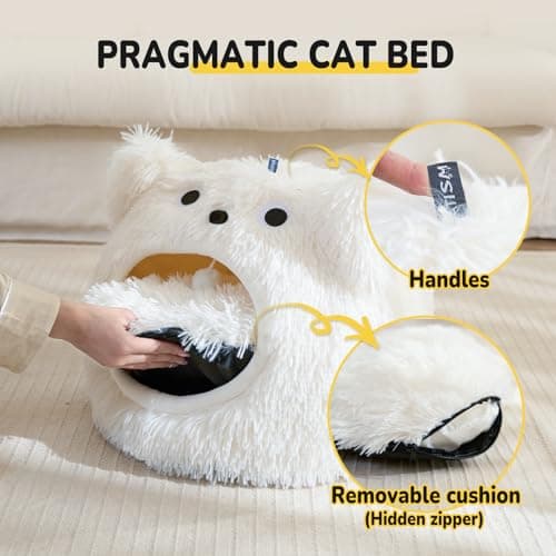 CATISM Cat Bed, Cat Beds for Indoor Cats, Cats Bed Cave for Indoor, Cozy Hooded Beds with Soft Cushion, Removable Washable - Thumbnail 5