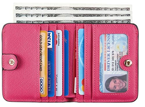 Toughergun Wallet Women Rfid Blocking Small Compact Bifold Luxury Leather Pocket Wallet Ladies Mini Purse with ID Window - Thumbnail 2