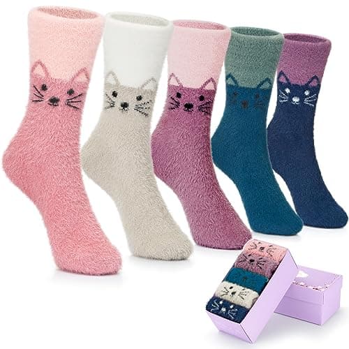SISOSOCK Fuzzy Cozy Warm Socks for Women-Winter Home Thick Wool Soft Sleeping Socks-Perfect Gifts for Women - Image 1