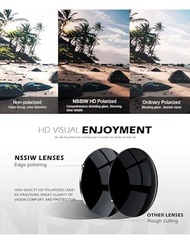 NSSIW Sunglasses-Men Polarized Mens-Sunglasses: Classic Sun Glasses with UV400 Protection for Driving Fishing Golf - Thumbnail 6