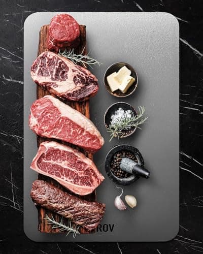 Titanium Cutting Board, 100% Pure Titanium Cutting Boards For Kitchen, Best Non Toxic chopping board, Dishwasher safe, Hygiene and Durability for Meat and fruit, New Package Design (3 PCS) - Thumbnail 2