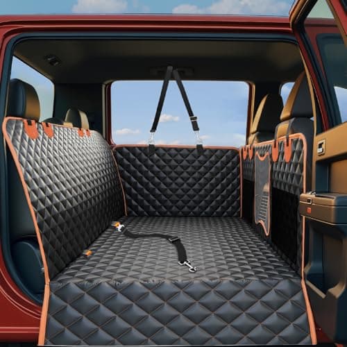 Back Seat Extender for Dogs,Dog Car Seat Cover for Back Seat with Hard Bottom Holds 500 lbs,Car Seat Protector,Waterproof Extender for Dogs,Dog HammockPet Bed for Full-Size Cars,SUVs, Small Trucks - Image 1