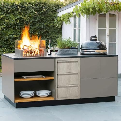 Garvee 14.7" W x 18.5" D x 24.5" H Stainless Steel Outdoor Kitchen Triple Drawers - Heavy Duty with Handles, Weather-Resistant Flush Mount for BBQ Island, Patio Grill & Outdoor Cooking Space - Thumbnail 2
