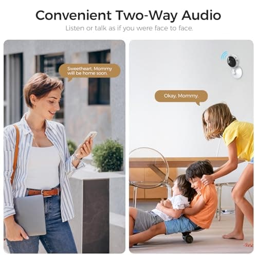 ARPHA 4K Indoor Security Camera, WiFi Pet Camera for Home Security with PIR Human Detection, Sound Detection, Night Version Two-Way Talk, Support TF Card & Cloud Storage - Thumbnail 6