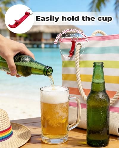 WOOMADA Large Straw Beach Tote - Tote Bag for Towels & Vacation Essentials - Thumbnail 4