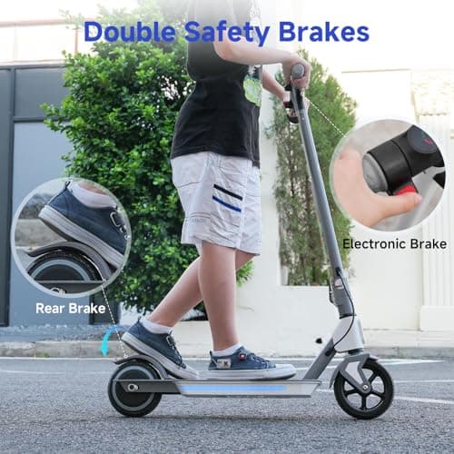 isinwheel S4 Electric Scooter for Kids Ages 6-14, 200W Foldable Kids Electric Scooter with 3 Speeds (5/8/12 Mph), LED Display, Colorful Lights, Gift for Kid - Thumbnail 5