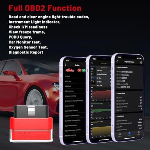 Tabscan OBD2 Scanner Bluetooth for Benz, No Subscription Fee, Car Scanner Diagnostic Tool for iOS & Android, Wireless Scan Tool and Code Reader with Liva Data, DTC Lookup and Customization Function - Thumbnail 3