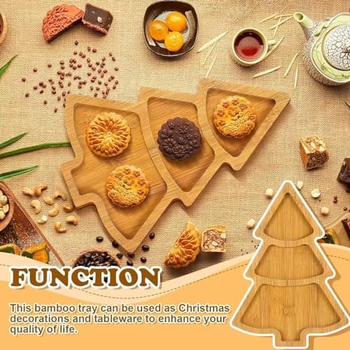 AYWVRBST Christmas Cheese Board, Fruit Candy Plate, Fruit Plate, Cutting Board (Christmas Tree) - Thumbnail 5