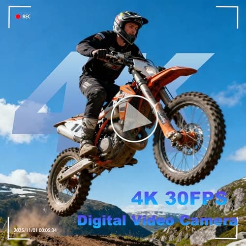 4K Digital Camera for Photography, 64MP WiFi Vlogging Camera with 180° Flip Screen, Point and Shoot Camera for YouTube, Beginner Camera with Beauty Mode & 64GB SD Card - Thumbnail 2