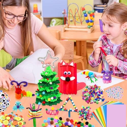 Itopstar Arts and Crafts Supplies Kit Craft Set for Kids-Art Supplies Kids Art Supplies Great for Preschool, Homeschool and Kindergarten DIY Crafting Projects-1500pcs+ - Thumbnail 5