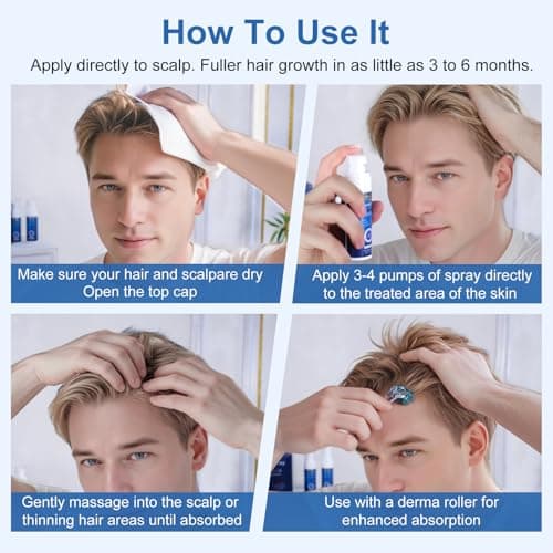 5% Minoxidil for Men and Women, Regrowth Serum, Extra Strength Spray for Hair Loss, Minoxidil 5 Percent, Thicker Healthier Hair, Beard Growth Kit, Topical Treatment, 60ml x 7 Bottles（Extra Strength） - Thumbnail 5