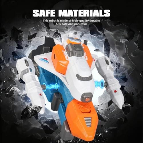 Miebely Magnetic Transform Robot Toy, 3 in 1 Large STEM Construction Transforming Toy for Toddlers, Kids Action Figure Robot for Boy and Girls, Education Gifts for Kid 3 4 5 6 7 Birthday Christmas - Thumbnail 3