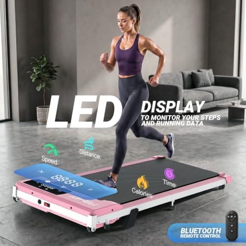 ANCHEER Walking Pad with Incline, 3.0HP Under Desk Treadmill for Home Office, 300 lbs Capacity Portable Mini Treadmill with Remote Control, Quiet Running Jogging Machine for Small Spaces - Thumbnail 5