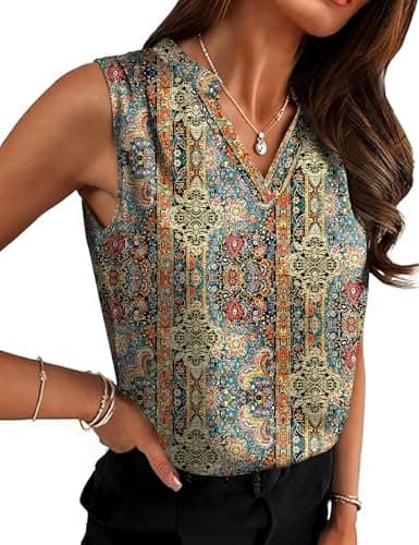 Rapbin Spring Outfits Tunics or Tops to Wear with Leggings Plus Size Camisole Tops for Women Outfits for Women Cruise Shirts M - Image 1