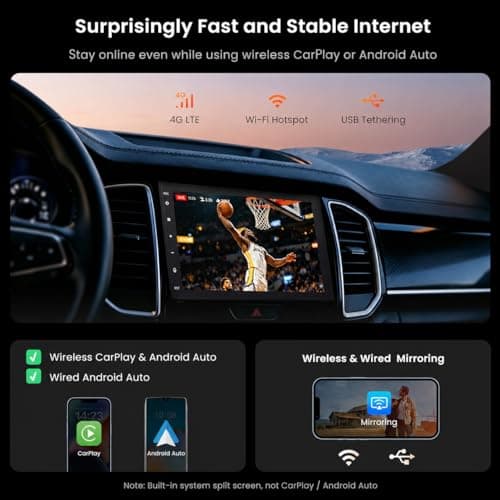 ATOTO S8L 7 inch AI Android Double Din Car Stereo, with OBD, Wireless CarPlay & Android Auto, 4G+64G, 4G SIM/Wi-Fi, AI Agent, DSP 32Band EQ/SCVC, HDMI in/Out, GPS Track, HD LRV - Thumbnail 2