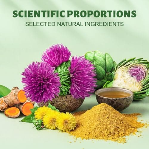 DR. Crown Liver Cleanse Detox & Repair - Milk Thistle Supplement, with Silymarin, N-Acetyl Cysteine(NAC), Artichoke, Turmeric & Dandelion for Liver Detox, Cleanse, Gluten Free, Non-GMO - 120 Capsules - Thumbnail 5