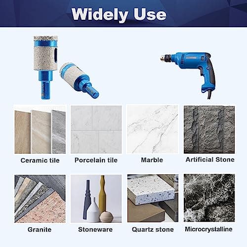 Dry Diamond Core Drill Bit,BRSCHNITT 1 inch Diamond Finger milling bit Triangle Shank for Porcelain Tile Ceramic Stone Granite Marble - Thumbnail 4