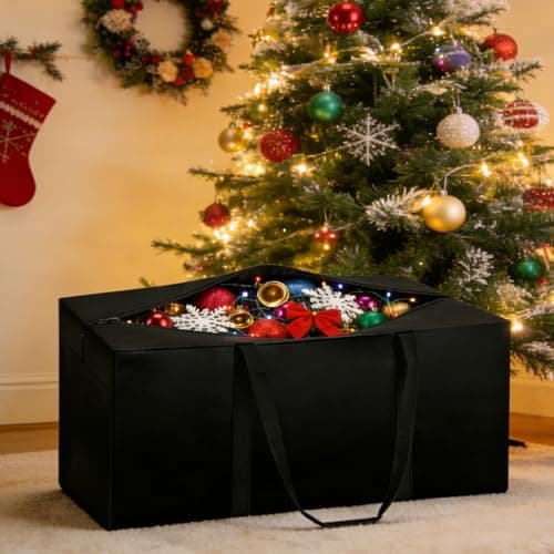 Outdoor Cushion Storage Bag Extra Large 68.5"L X 30"W X 20"H Waterproof Heavy Duty Patio Furniture Cushion Storage Bag with Zipper and Handles, Black - Thumbnail 3