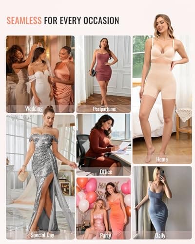 ForeverShaper Shapewear for Women Tummy Control Shorts High Waist Body Shaper Thigh Slimmer Butt Lifting Stomach Shapewear Shorts Under Dress Girdle - Thumbnail 5