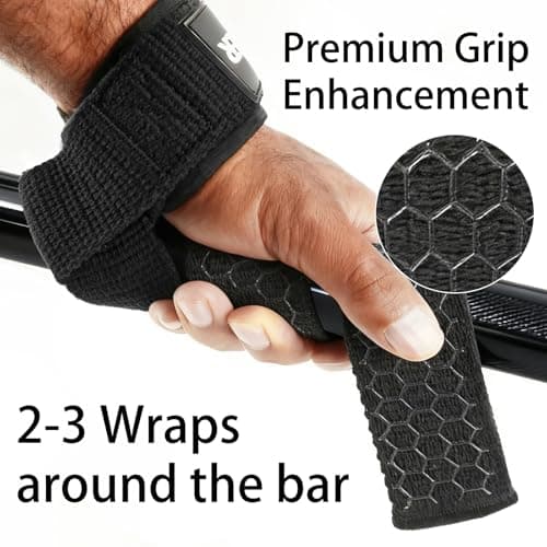 Lifting Straps for Weightlifting,23 Inches,Cotton Padded,Hand Wrist Silicone Grip for Deadlifting,Powerlifting,Gym,Workout Weight Lifting (02-Pink Silicone, Hard Type) - Thumbnail 3