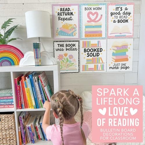 Reading Posters for Classroom Decor - Read Sign School or Home Library Wall, Reading Strategies Bulletin Board Decorations, Elementary & High School ELA Classroom Must Haves, English Teacher Supplies - Thumbnail 5