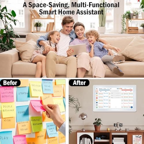 15.6" Smart Digital Wall Calendar - 1080P HD Touchscreen Electronic Planner & Family Hub for Chore Charts & Meal Planning. Auto-Syncs with Google, iCloud, Outlook, Cozi - Thumbnail 4
