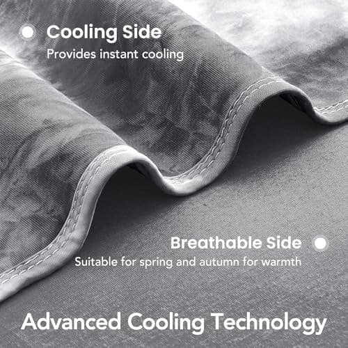 Topcee Cooling Blanket 50''x70'' for Hot Sleepers, Arc-Chill Q-Max>0.35 Double Sided Cold Blankets for Night Sweats, Cool Soft Lightweight Summer Blanket for Sofa Bed Couch, Gifts for Women Throw - Thumbnail 5