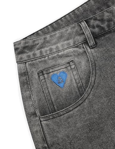 Aelfric Eden Washed Reverse Jorts Mens Casual Denim Shorts Loose Fit Baggy Jean Short Streetwear Trendy Outfits - Thumbnail 3