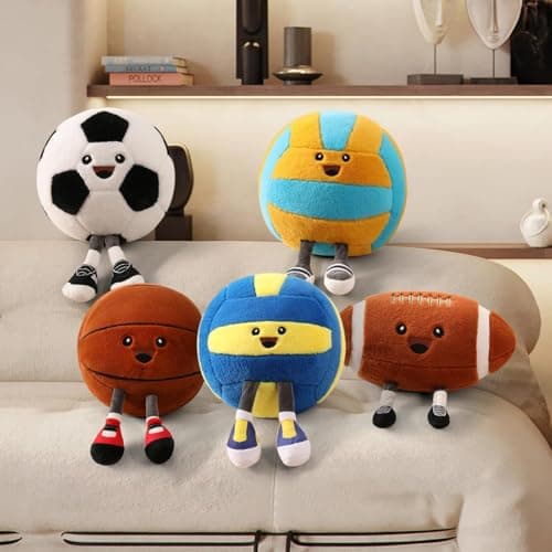 Stepxi Football Plush Pillow - Soft Rugby Sports Pillow Plush Football Stuffed Animal, Fun Football Gift for Teens & Sports Fans, Cool Room Decor - Thumbnail 5
