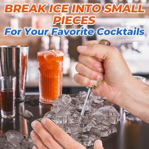 3Pcs Ice Pick Stainless Steel Home Bar Tools - Portable Kitchen Equipment Icepick for Ice Bartender Tools Break The Ice Metal Pick Set - Ice Picks for Breaking Ice Tool Countertop Bar Camping Tools - Thumbnail 6