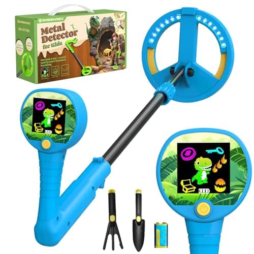 Metal Detector for Kids, Intuitive Color LCD Display, 6.7” Glowing LED Coil, Kid-Safe Lightweight with Adjustable Handle & 4” Precision Deepth, Perfect Educational Gift for Kids Ages 3-12, Blue - Image 1