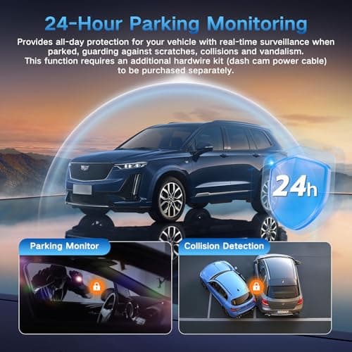 4K Dual Dash Cam Front and Rear, 2 Channel Car Camera with Built-in GPS 5.8GHz WiFi, 3.5" IPS Screen, 64GB Card Included, 170° Wide Angle, Night Vision, 24H Parking Monitor for Cars - Thumbnail 4