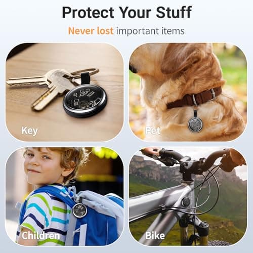 2026 New Air Tracker Tags-4 Pack Compatible with Apple Find My (iOS Only), Bluetooth Tracker Smart Tag Waterproof Key Finder Item Locator for Keys, Wallet, Luggage, Pet - Thumbnail 6